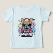 小さくても強いチワワの子供用トップスとTシャツ (デザイン裏面)