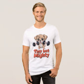 小さくても強い子犬 トライブレンドTシャツ (正面全面)