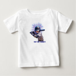 小さくても強い野球少年・少女デザイン ベビーTシャツ