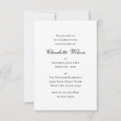 小さくてエレガントな卒業パーティー招待状の写真 招待状 (裏面)