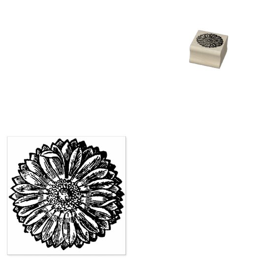 小さくて可愛いアネモネの花の植物学 ラバースタンプ (押印)