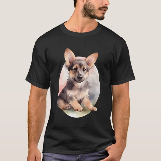 小さくて可愛いドイツの羊飼い犬Gsd子犬 Tシャツ (正面)