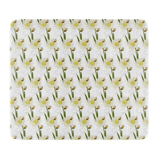 小さくて可愛いハチ二匹 カッティングボード (正面)