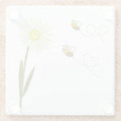 小さくて可愛いハチ二匹 ガラスコースター (裏面)