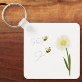 小さくて可愛いハチ二匹 キーホルダー (正面)