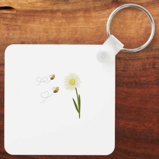 小さくて可愛いハチ二匹 キーホルダー (裏面)