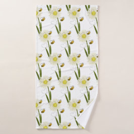 小さくて可愛いハチ二匹 バスタオル