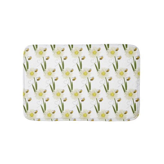 小さくて可愛いハチ二匹 バスマット (正面)