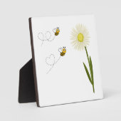 小さくて可愛いハチ二匹 フォトプラーク (正面)