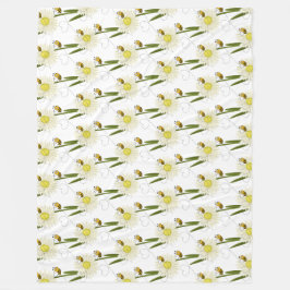 小さくて可愛いハチ二匹 フリースブランケット