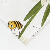 小さくて可愛いハチ二匹 フリースブランケット (角)