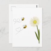 小さくて可愛いハチ二匹 ポストカード (正面/裏面)