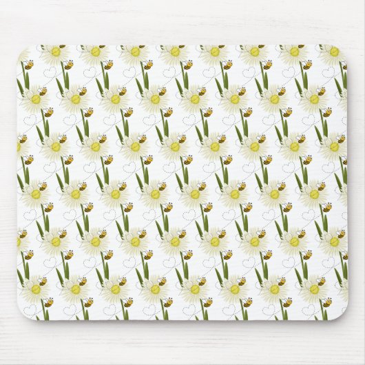 小さくて可愛いハチ二匹 マウスパッド (正面)