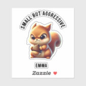 小さくて攻撃的キュートで怒ったリス、面白い シール (シート)