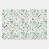 小さくて明るい水彩のワイルドフラワーはとてもロマンチックで素敵 ラッピングペーパーシート (正面2)