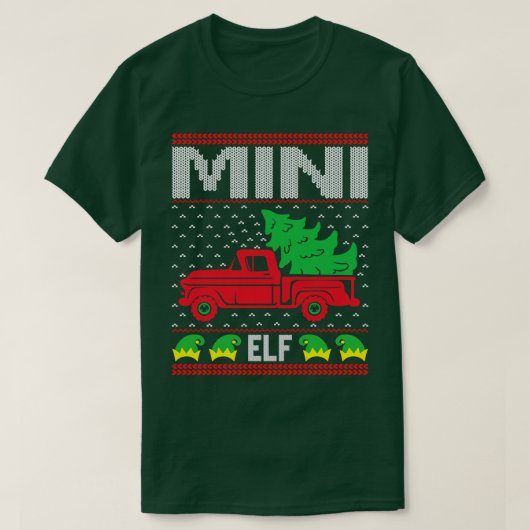小さくて醜いクリスマスセーター Tシャツ (デザイン正面)
