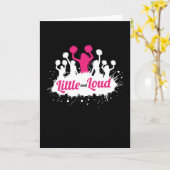 小さくて騒々しいチアリーティングチアリーダー カード (黄色い花)