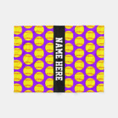 小さくカスタムなフリースのソフトボール毛布-紫色 フリースブランケット (正面(横))