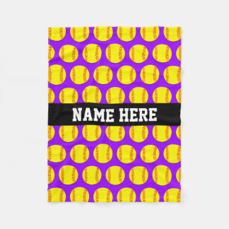 小さくカスタムなフリースのソフトボール毛布-紫色 フリースブランケット