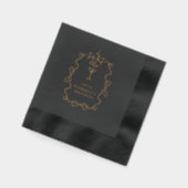 小さく古いブラックカクテルの誕生日パーティー 箔ナプキン (左)