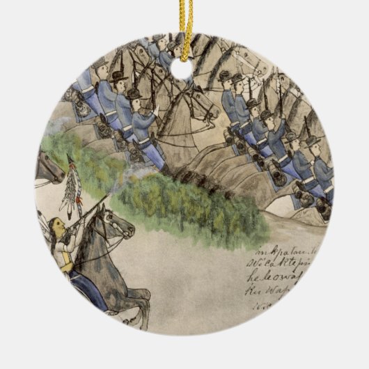 小さく大きい角(インクの戦いの開始 セラミックオーナメント (正面)