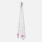 小さく幸せでかわいいピンクのブタ ネクタイ (裏面)