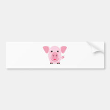 小さく幸せでかわいいピンクのブタ