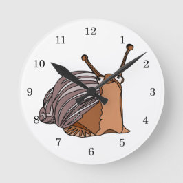 小さく幸せなかたつむり ラウンド壁時計