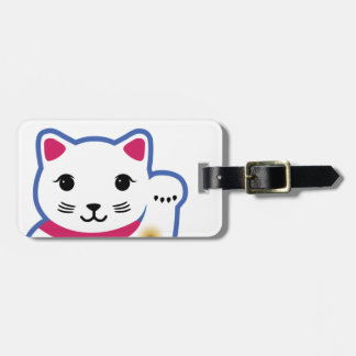 小さく幸運な猫、Maneki-nekoの招き猫 ラゲッジタグ