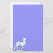 小さく白い子ヒツジ 便箋 (正面/裏面)