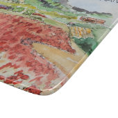 小さく装飾的なガラスまな板 カッティングボード (角)