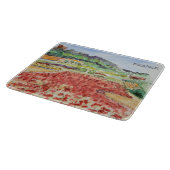 小さく装飾的なガラスまな板 カッティングボード (角)