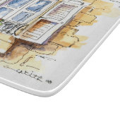 小さく装飾的なガラスまな板 カッティングボード (角)