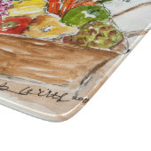 小さく装飾的なガラスまな板 カッティングボード (角)