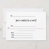 小さく豚のようなパーティの招待状 招待状 (裏面)