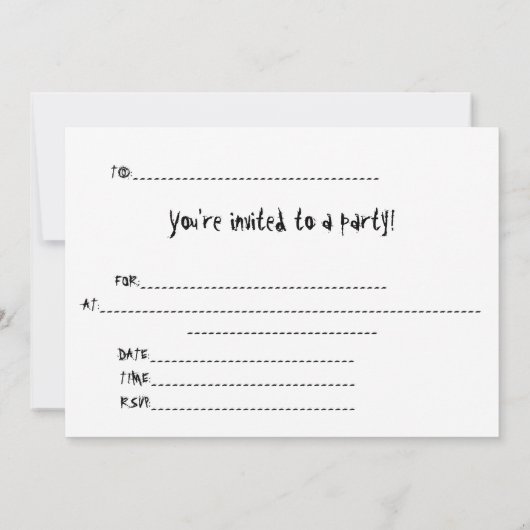 小さく豚のようなパーティの招待状 招待状 (裏面)