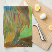 小さく賢いフクロウ キッチンタオル (四つ折り)