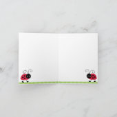 小さく赤いてんとう虫はメッセージカード感謝していしています サンキューカード (内部)