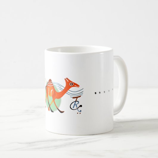 小さく赤いラクダのマグ コーヒーマグカップ (正面右)