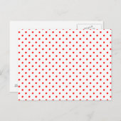 小さく赤い水玉模様 ポストカード (正面/裏面)