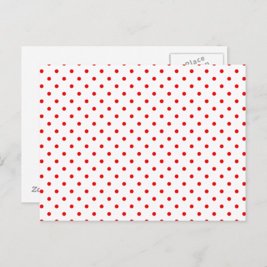 小さく赤い水玉模様 ポストカード (正面/裏面)