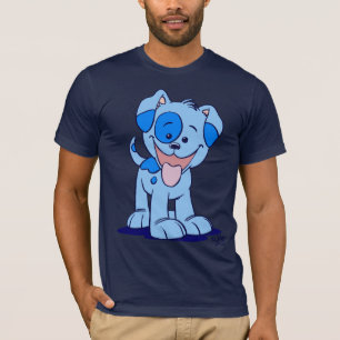 小さく青い子犬のTシャツ Tシャツ