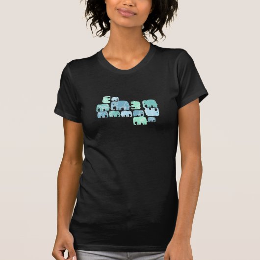小さく青い象のティー Tシャツ (正面)