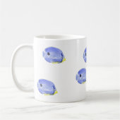 小さく青い魚のマグ及び飲み物用品 コーヒーマグカップ (左)