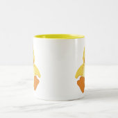 小さく黄色いアヒル ツートーンマグカップ (中央)