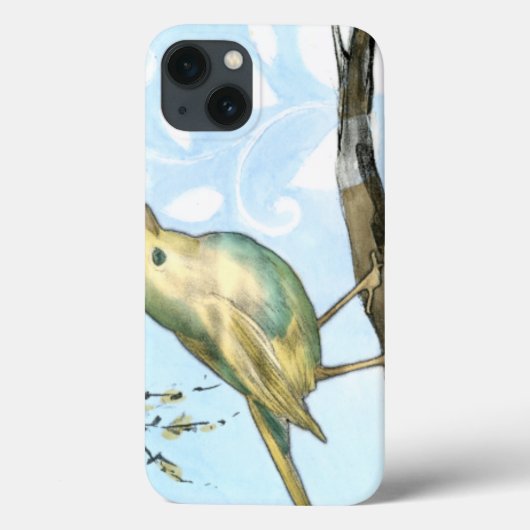 小さく黄色い鳥は調べる枝でとまりました Case-Mate iPhoneケース (裏面)