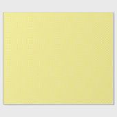 小さく黄色および白の点検の包装紙 ラッピングペーパー (フラット)