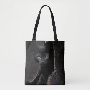 小さく黒い子猫 トートバッグ