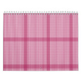 小さく、波状、赤みがかったピンクのリンの繰り返しパターン カレンダー (カバー)