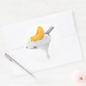 小さじ1杯の桃またはアプリコットヨーグルト ラウンドシール (封筒)